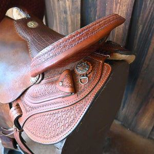 14.5" USED DOUBLE J LYNN MCKENZIE SPECIAL BARREL SADDLE Saddles DOUBLE J SADDLERY