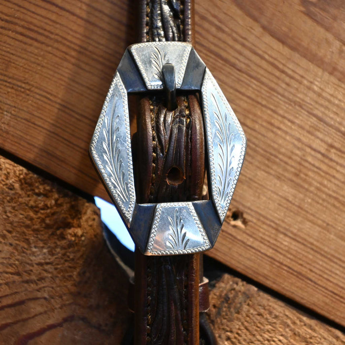 David Haslerig Split Ear Headstall w/Case Edmonds Buckle
