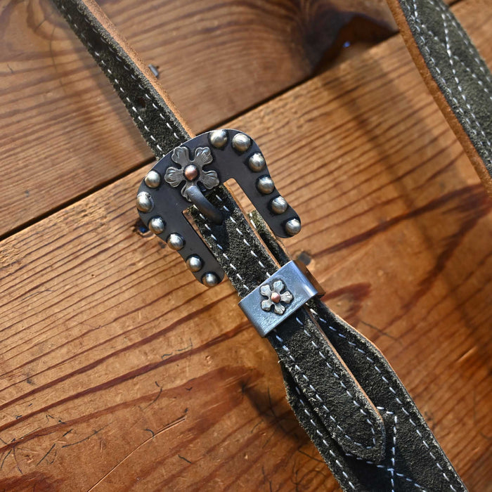 Army Green 3/4" Roughout Gunslinger Headstall