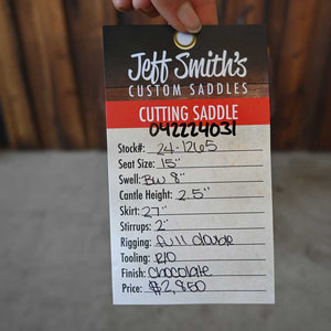 15" JEFF SMITH CUTTING SADDLE Saddles Jeff Smith   