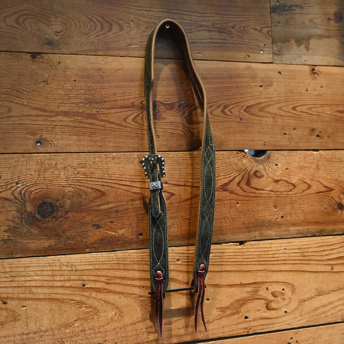 Army Green 3/4" Roughout Gunslinger Headstall