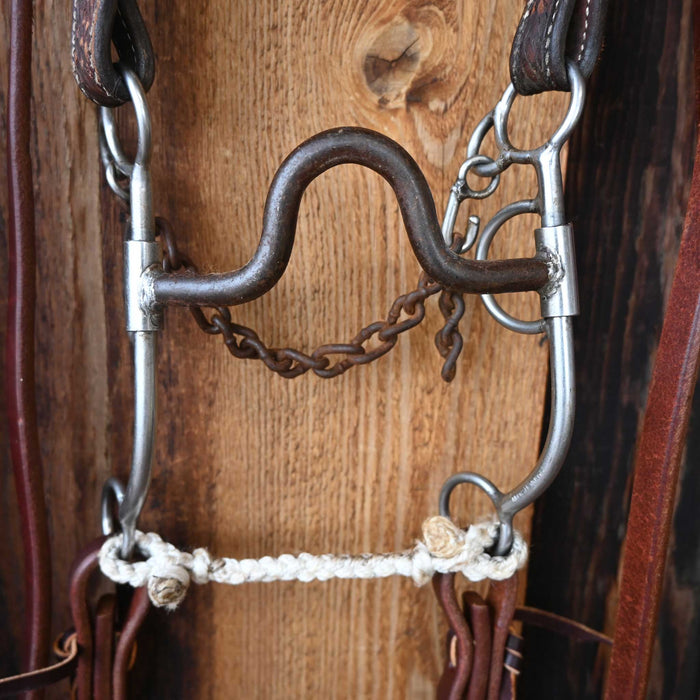 JD Morrow Solid Port Bridle Rig w/Single Ear Headstall
