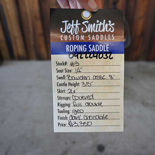 14" JEFF SMITH ROPING SADDLE Saddles - New Jeff Smith