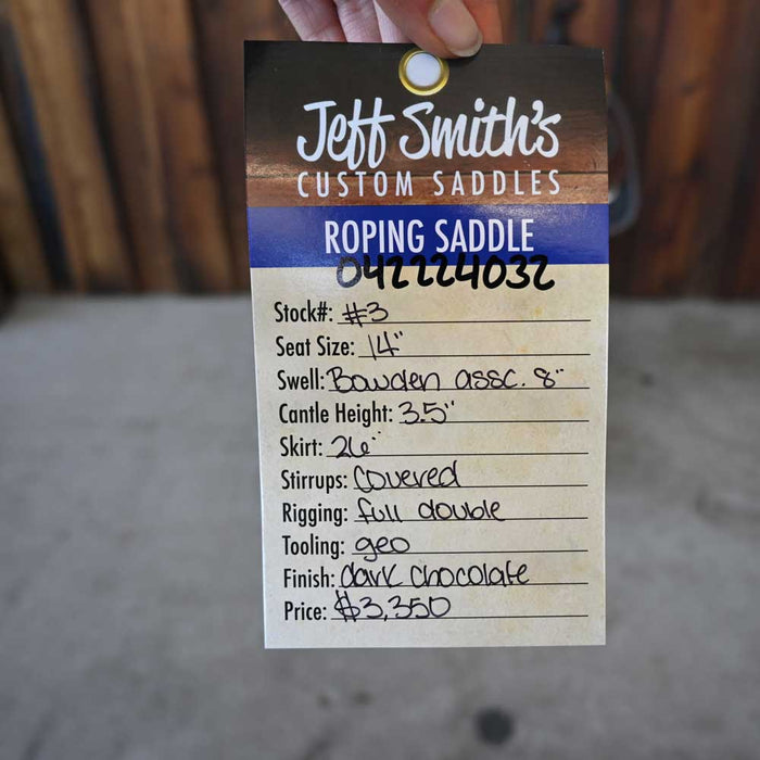 14" JEFF SMITH ROPING SADDLE Saddles - New Jeff Smith