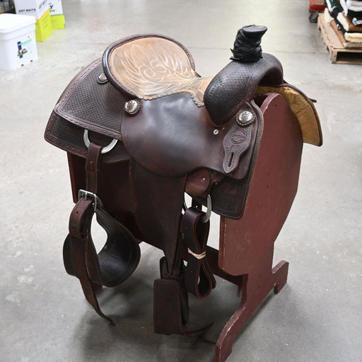 14.5" USED JEFF SMITH ROPING SADDLE Saddles - Used Jeff Smith