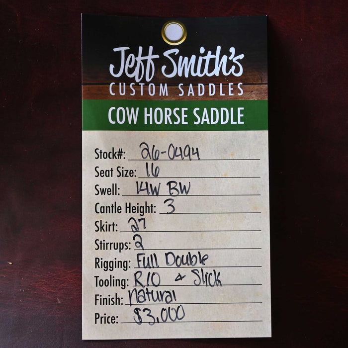 16" JEFF SMITH COW HORSE SADDLE