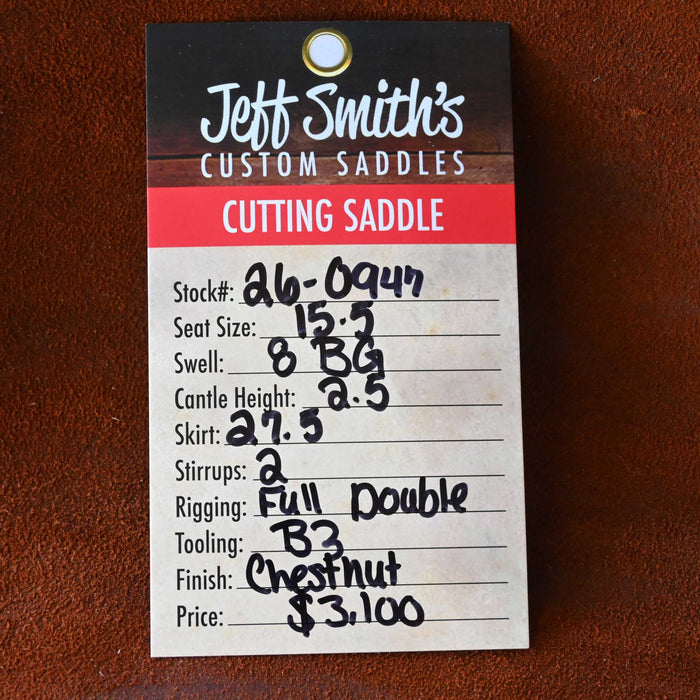 15.5" JEFF SMITH BEAU GALYEAN CUTTING SADDLE