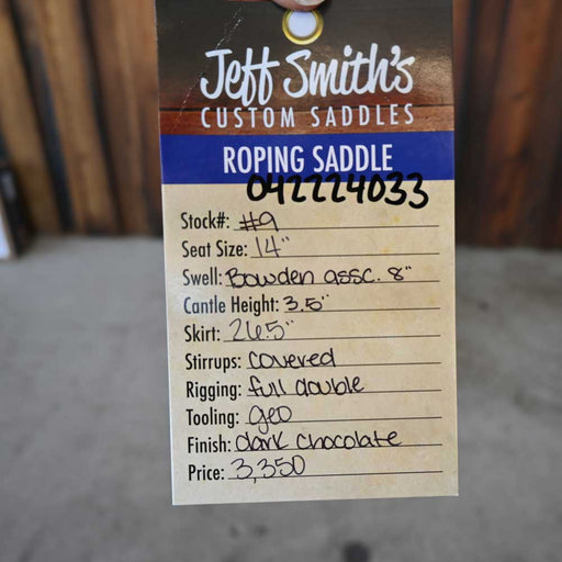 14" JEFF SMITH ROPING SADDLE Saddles - New Jeff Smith