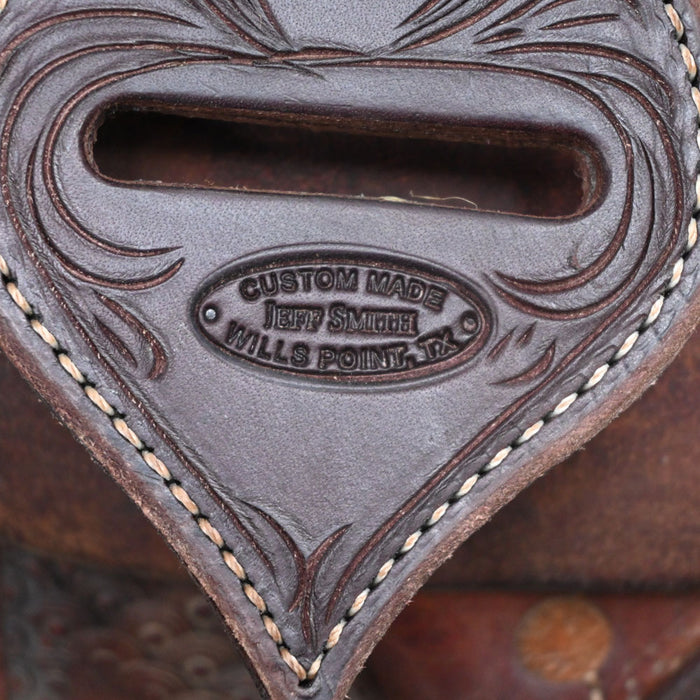14.5" USED JEFF SMITH ROPING SADDLE Saddles - Used Jeff Smith