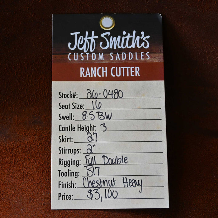 16" JEFF SMITH BUSTER WELCH RANCH CUTTER SADDLE