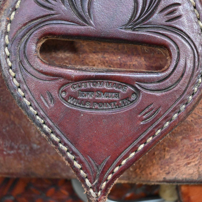 16" USED JEFF SMITH COW HORSE SADDLE Saddles Jeff Smith