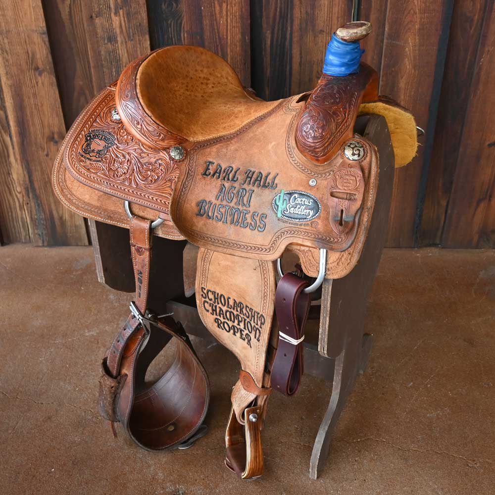 15" USED SCOTT THOMAS ROPING SADDLE