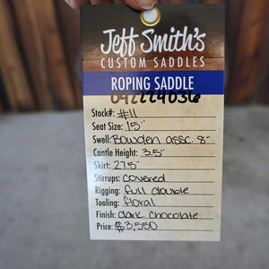 15" JEFF SMITH ROPING SADDLE Saddles Jeff Smith   