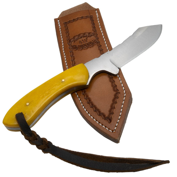 Justin Wiley Carbon Steel Yellow Handle Camp Knife