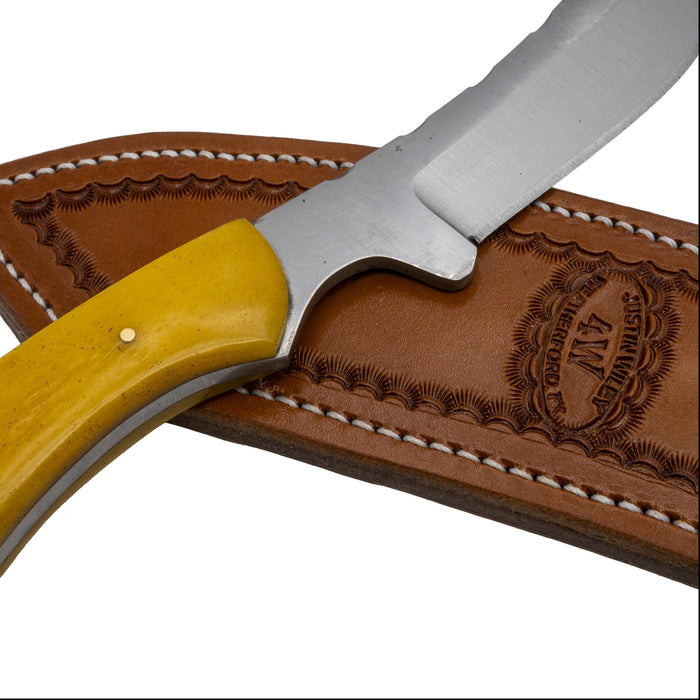 Justin Wiley Carbon Steel Yellow Handle Camp Knife
