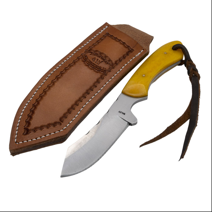 Justin Wiley Handmade Yellow Handle Camp Knife