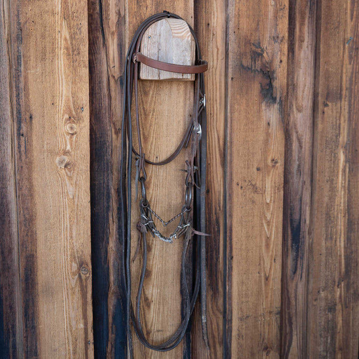 Quisenberry O-Ring Twisted Wire Snaffle Bridle Rig w/Browband Headstall