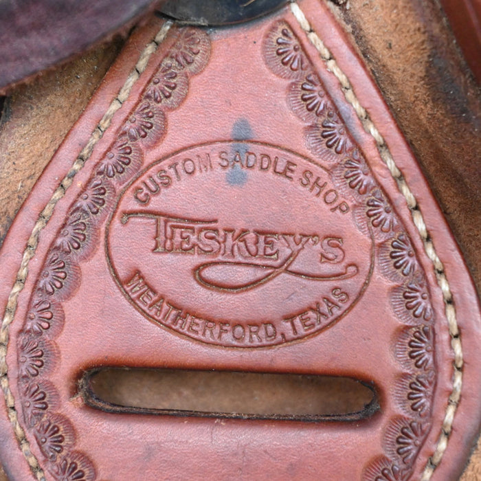 15.5" USED TESKEY'S RANCH ASSOCIATION SADDLE Saddles - Used Teskey's Saddlery