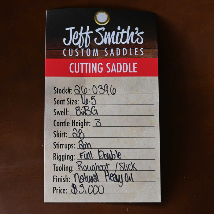 16.5" JEFF SMITH BEAU GALYEAN CUTTING SADDLE