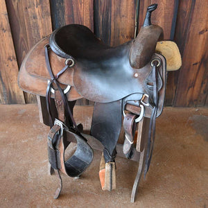 16.5" USED JEFF SMITH CUTTING SADDLE Saddles Jeff Smith