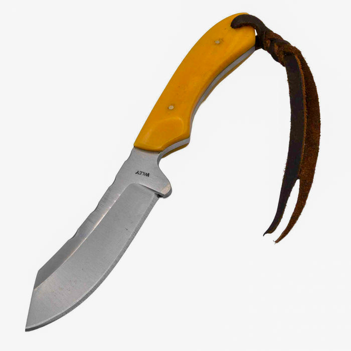 Justin Wiley Handmade Yellow Handle Camp Knife