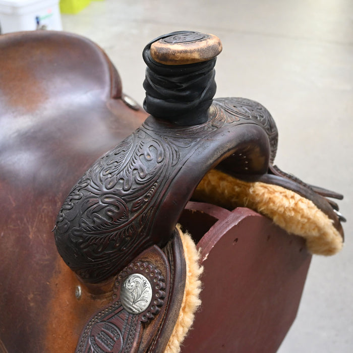 16" USED MIKES CUSTOM RANCH SADDLE Saddles - Used Mike's Custom Saddles