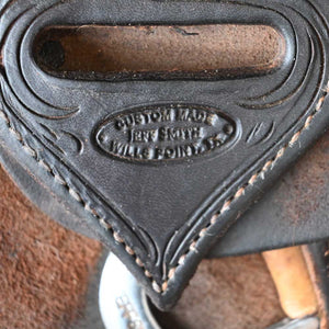 16.5" USED JEFF SMITH CUTTING SADDLE Saddles Jeff Smith