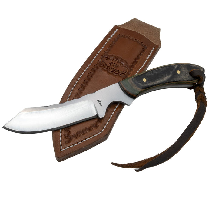 Justin Wiley Hand-Forged Carbon Steel Camp Knife with Wood Handle