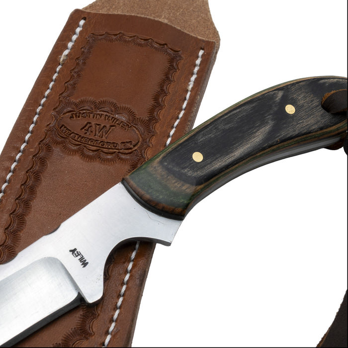 Justin Wiley Hand-Forged Carbon Steel Camp Knife with Wood Handle