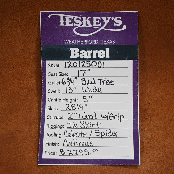 17" TESKEY'S BARREL SADDLE
