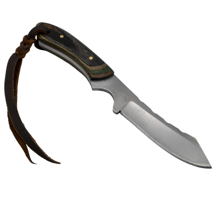 Justin Wiley Hand-Forged Carbon Steel Camp Knife with Wood Handle