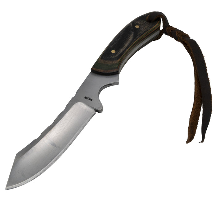 Justin Wiley Hand-Forged Carbon Steel Camp Knife with Wood Handle