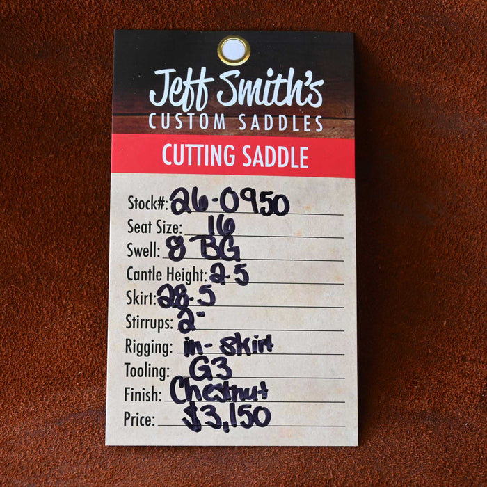 16" JEFF SMITH BEAU GALYEAN CUTTING SADDLE