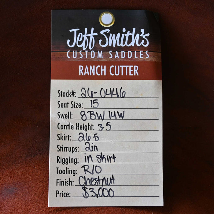 15" JEFF SMITH BUSTER WELCH RANCH CUTTER SADDLE