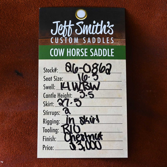 16.5" JEFF SMITH BUSTER WELCH COW HORSE SADDLE