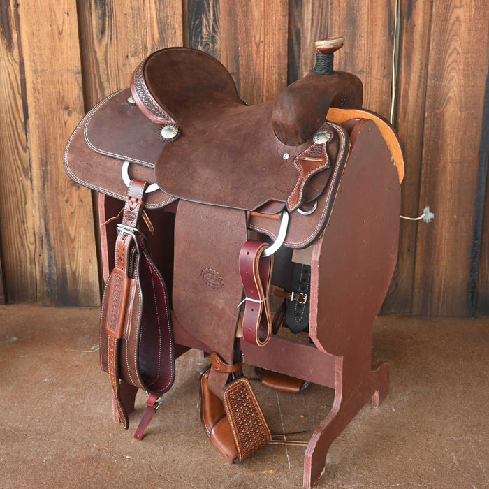 15" TESKEY'S TEAM ROPING SADDLE Saddles - New Teskey's Saddlery