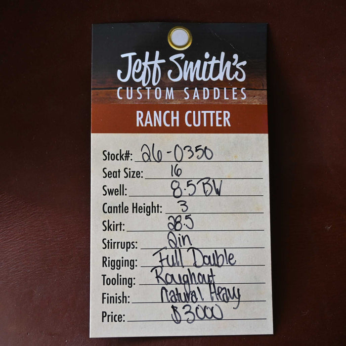 16" JEFF SMITH BUSTER WELCH RANCH CUTTER SADDLE
