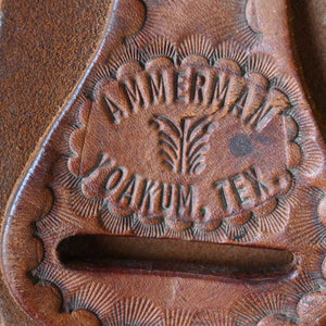 15.5" USED AMMERMAN ROPING SADDLE