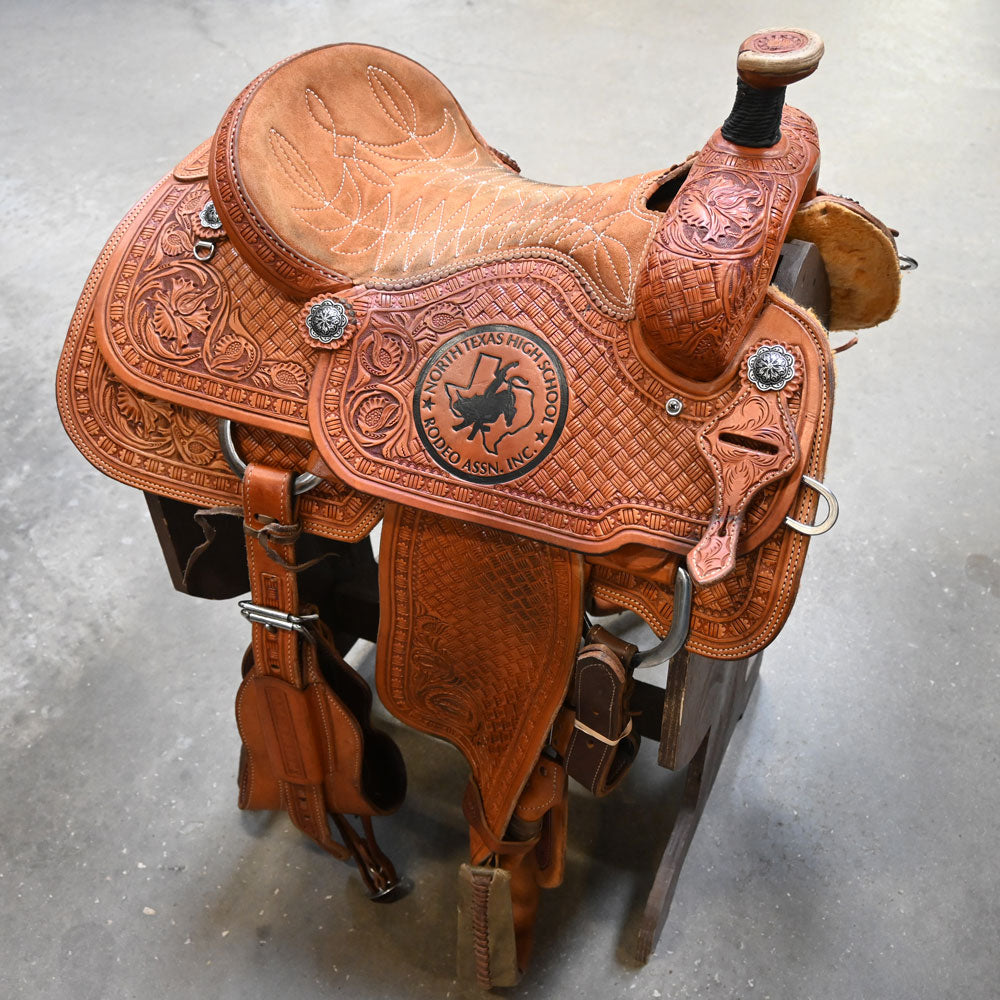 15" USED TESKEY'S ROPING SADDLE Saddles TESKEY'S SADDLERY LLC   