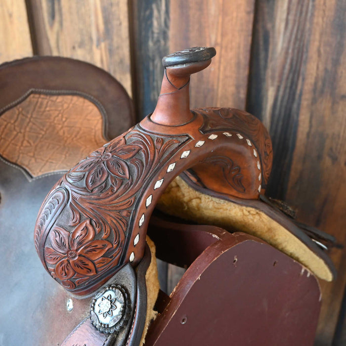 14" JEFF SMITH TAMI SEMAS BARREL SADDLE Saddles - Used Jeff Smith