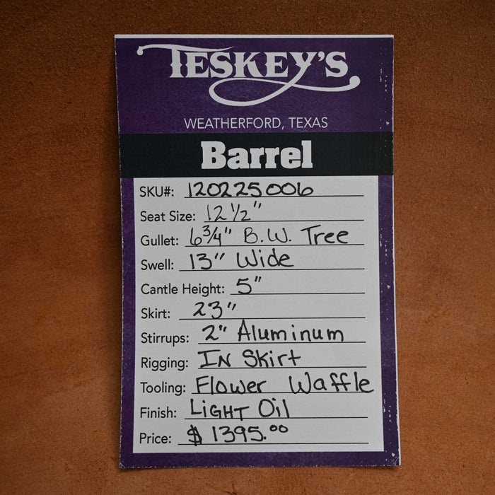 12.5" TESKEY'S BARREL SADDLE