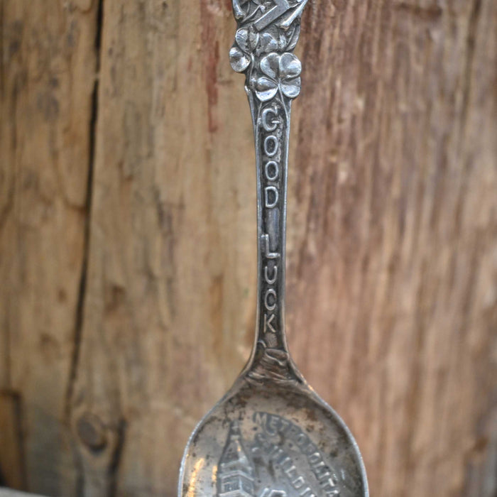 1920's Good Luck Sterling Silver Spoon