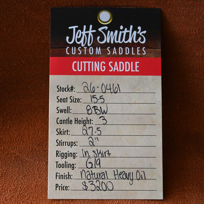 15.5" JEFF SMITH BUSTER WELCH CUTTING SADDLE
