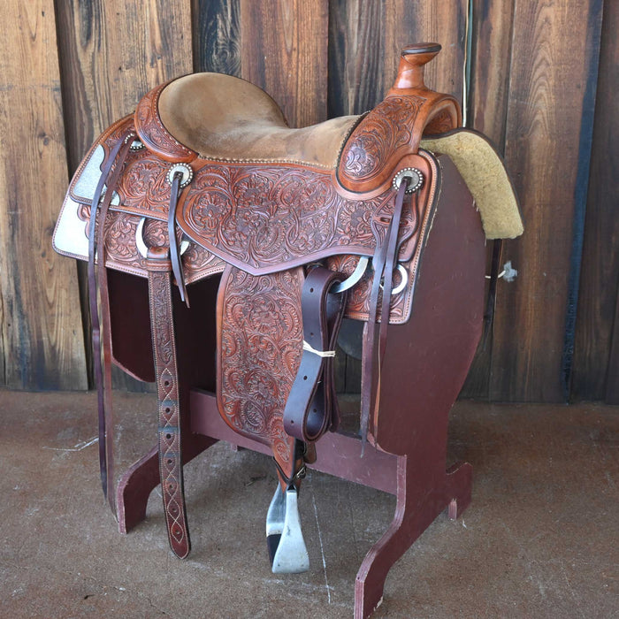 16" BOB'S BENNY GUITRON COW HORSE SADDLE Saddles - Used BOBS CUSTOMS