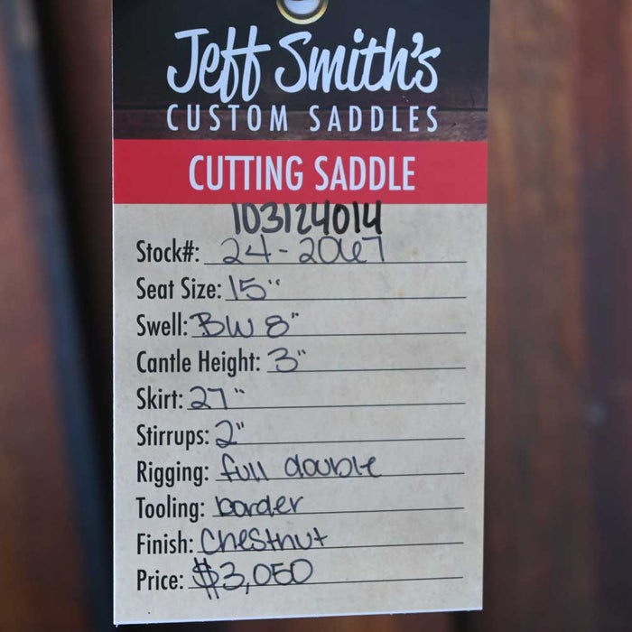 15" JEFF SMITH BUSTER WELCH CUTTING SADDLE Saddles - New Jeff Smith
