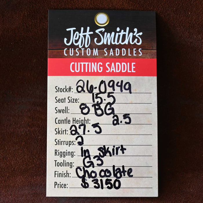 15.5" JEFF SMITH BEAU GALYEAN CUTTING SADDLE