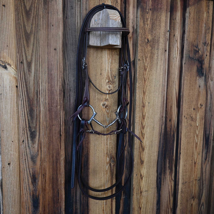 Tom Balding D-Ring Snaffle Bridle Rig w/Browband Headstall