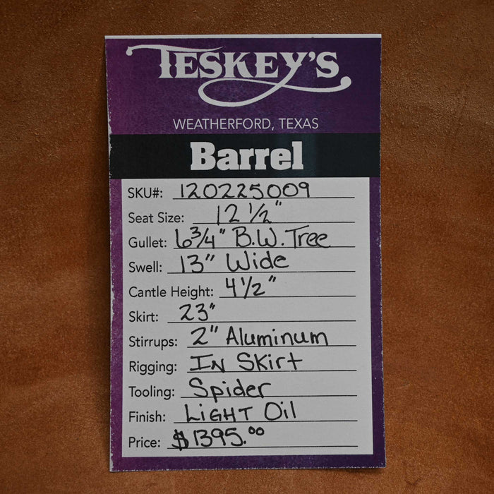 12.5" TESKEY'S BARREL SADDLE