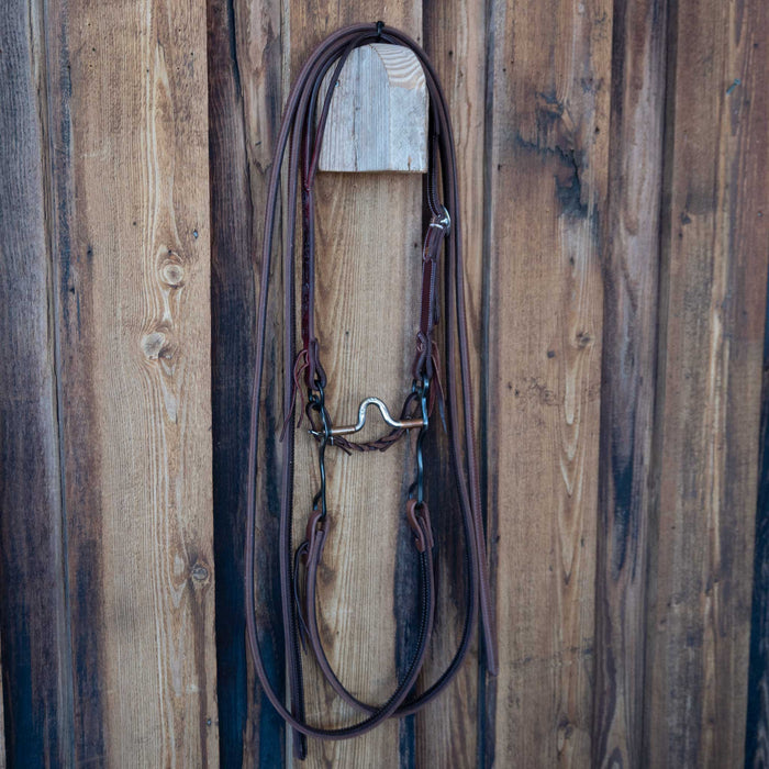 JD Smith Solid Port Bridle Rig w/Ross Bullinger Split Ear Headstall Tack - Rigs JD Smith