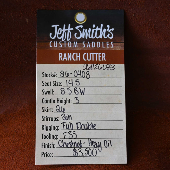 14.5" JEFF SMITH BUSTER WELCH RANCH CUTTER SADDLE